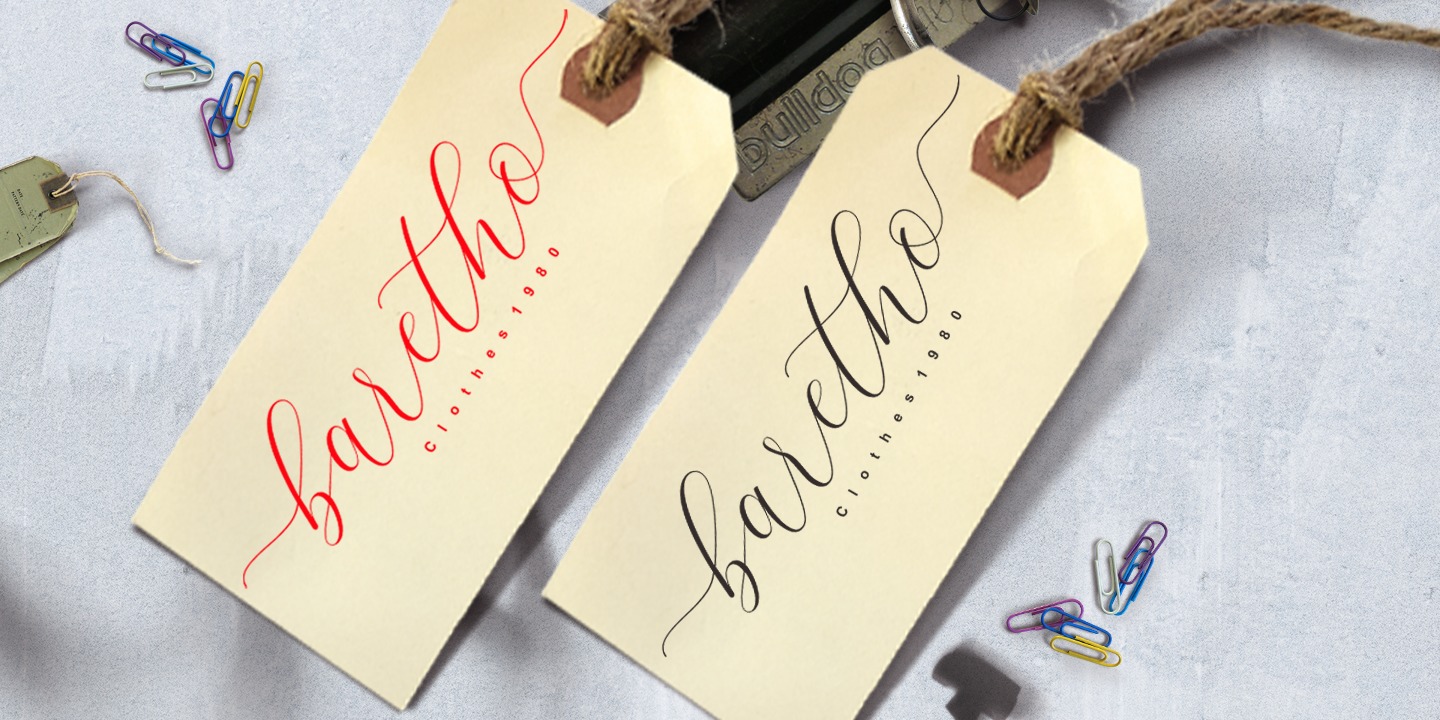 Beispiel einer Lindage Script Regular-Schriftart